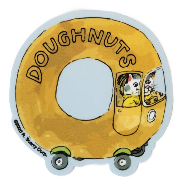 Richard Scarry Doughnut Car Sticker