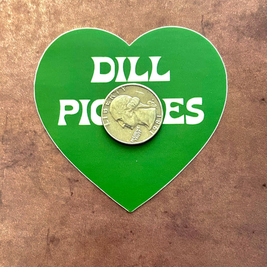 Dill Pickles Heart Sticker