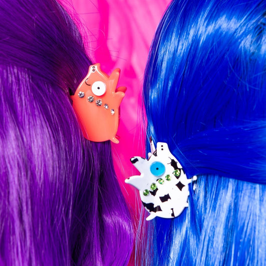 Piggy Hair Claw - Black and White