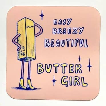 Easy Breezy Beautiful Butter Girl Sticker