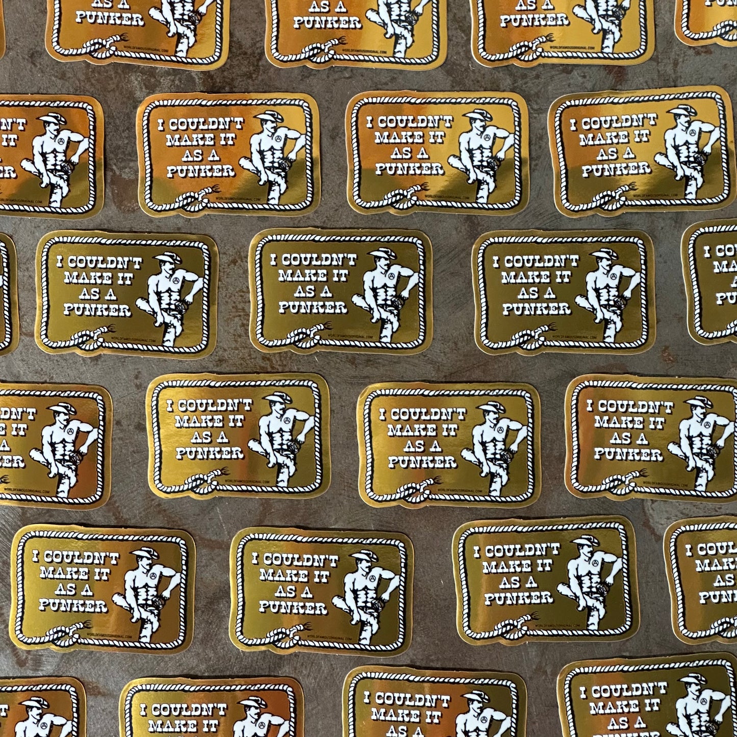 I Couldn't Make It As A Punker - Mirror Sticker