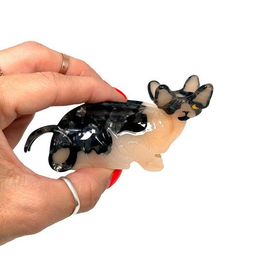 Tuxedo Hairless Cat Hair Claw