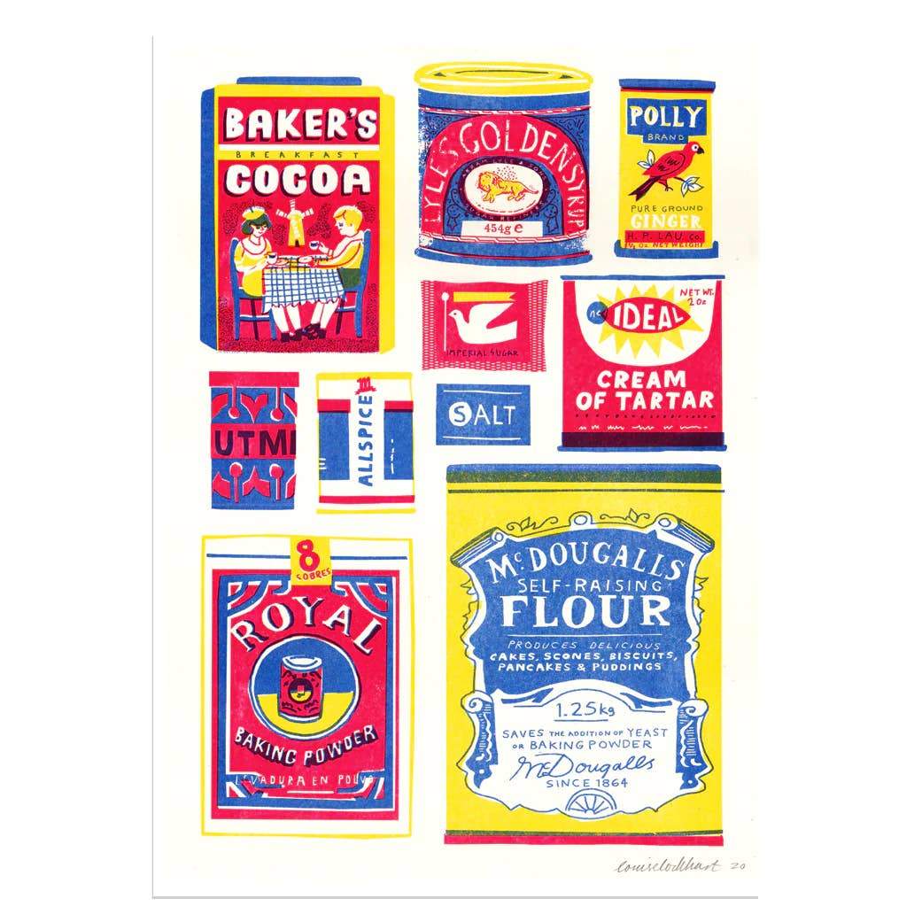 A3 Baking Collection Riso Print