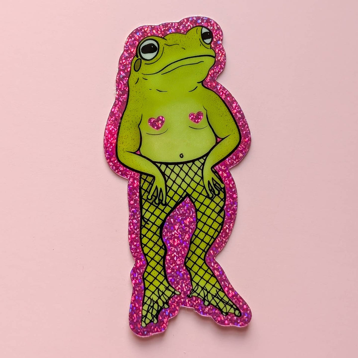 Sexy Frog Glitter Sticker
