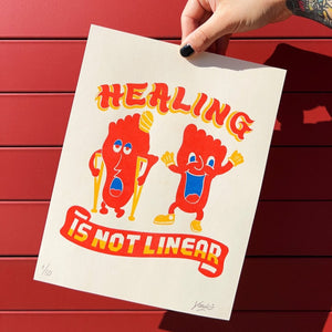 Healing is Not Linear - Risograph Print