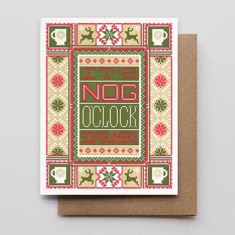It's Nog O'Clock Somewhere Card