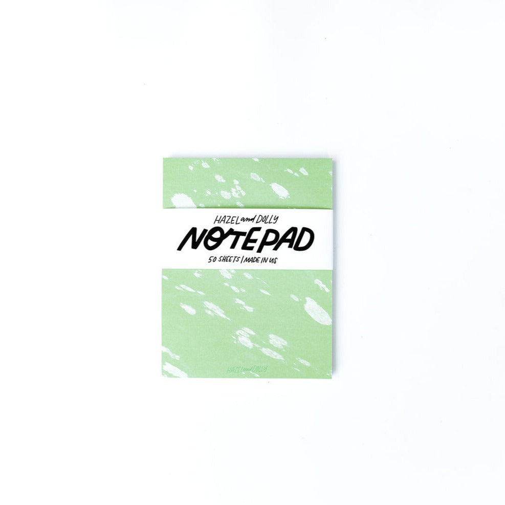 Bleach Splatter Green Notepad