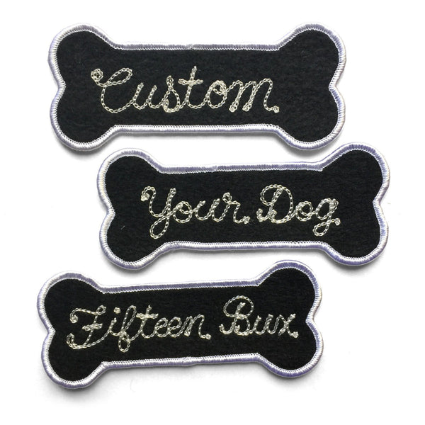  Custom Name Patches, 2pcs Personalized Embroidered Name Tag for  Jackets Backpacks Dog Harness Patches/4x1 (Black) : Arts, Crafts & Sewing