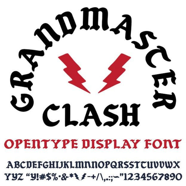 Grandmaster Clash Font - World Famous Original