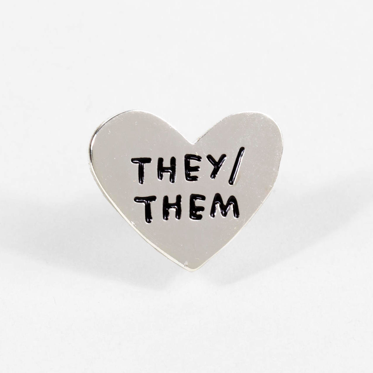 They/Them Pronoun Heart Pin