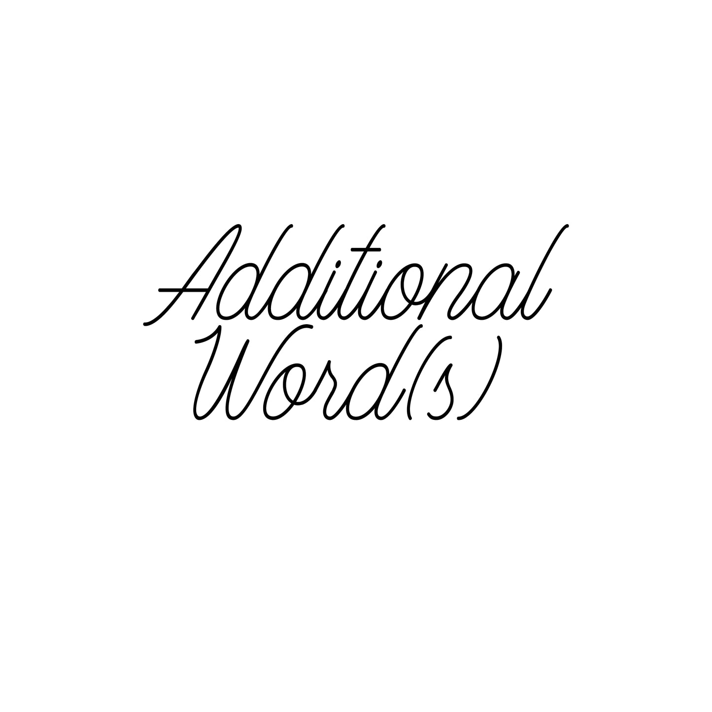 Additional Word