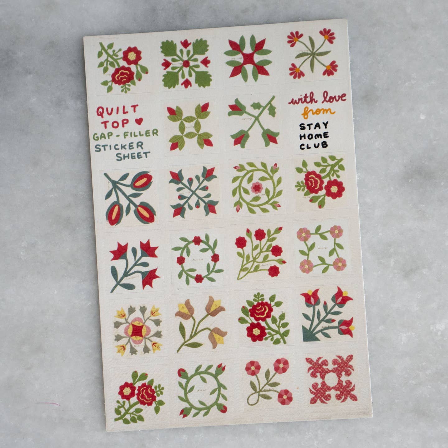 Quilt Top Gap Filler Sticker Sheet