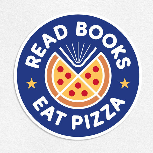Read Books Eat Pizza Sticker
