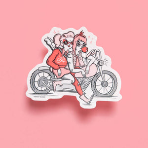Moto Babes Sticker
