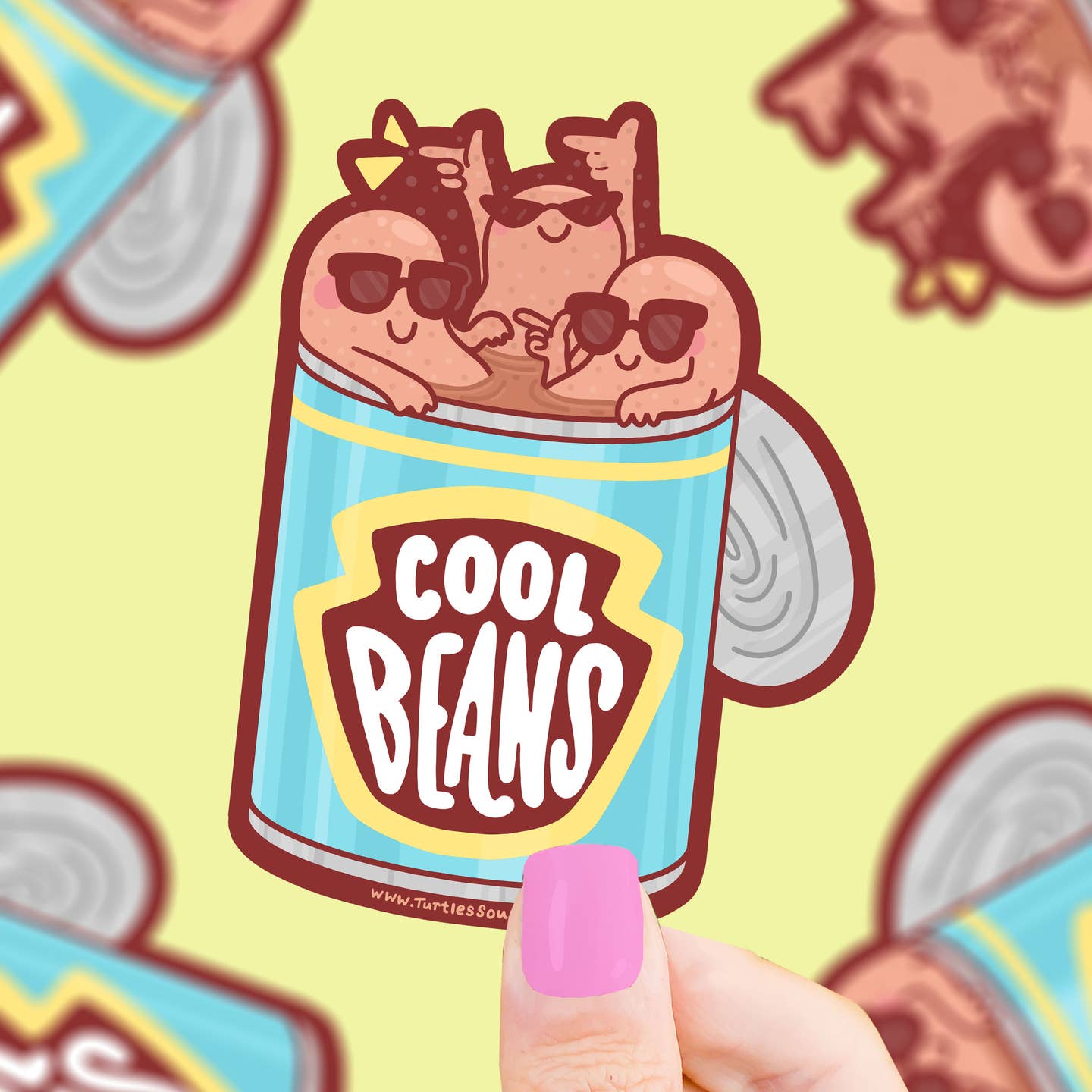Purple Beans Sticker Cool Beans Vinyl Sticker – World Famous Original