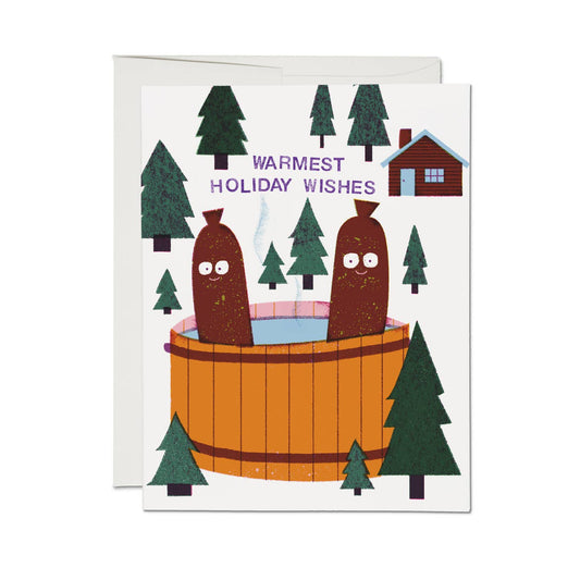 Hot Tub Holidays Greeting Card
