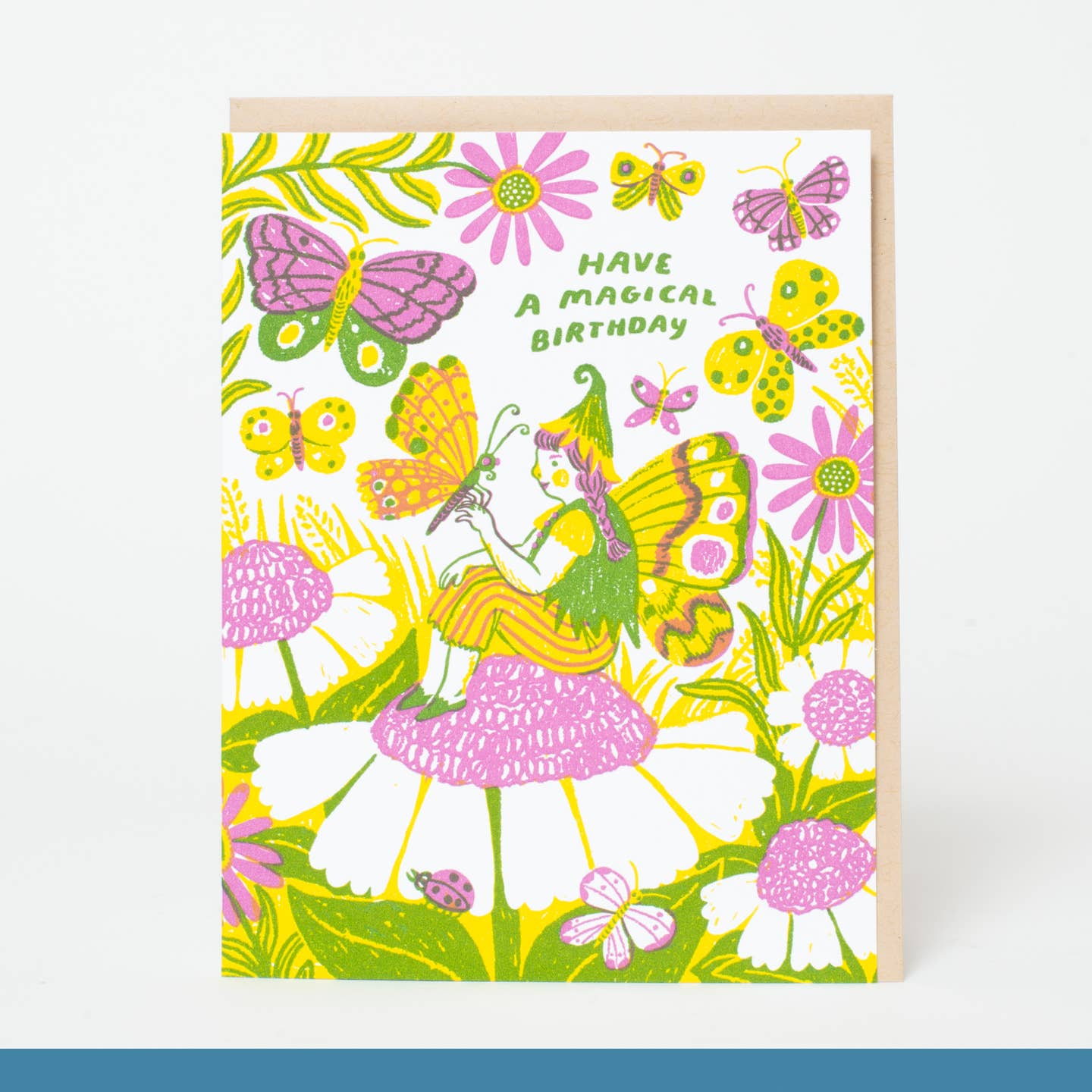 Magical Birthday Fairy Letterpress Greeting Card By Phoebe Wah