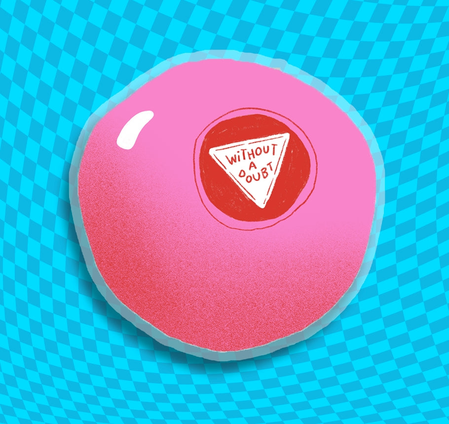 Without A Doubt Magic 8 Ball Sticker