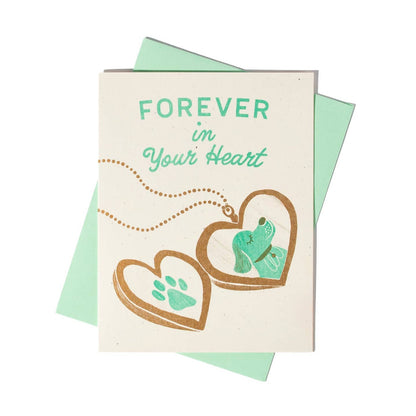 Forever in Your Heart - Dog Sympathy - Risograph Card