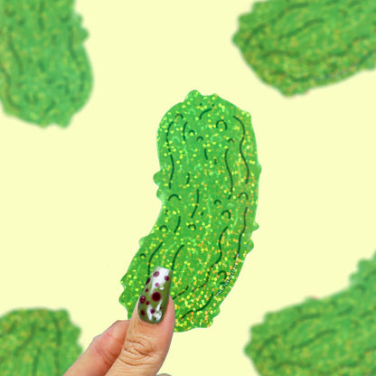 Sparkly Glitter Pickle Sticker