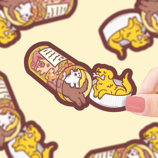 Puppy Rx Purrscription Vinyl Sticker