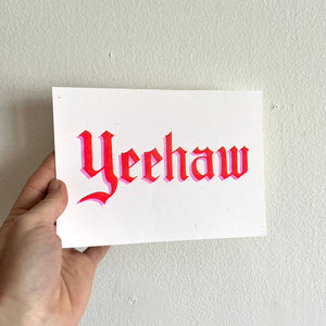 Yeehaw Risograph Mini Print