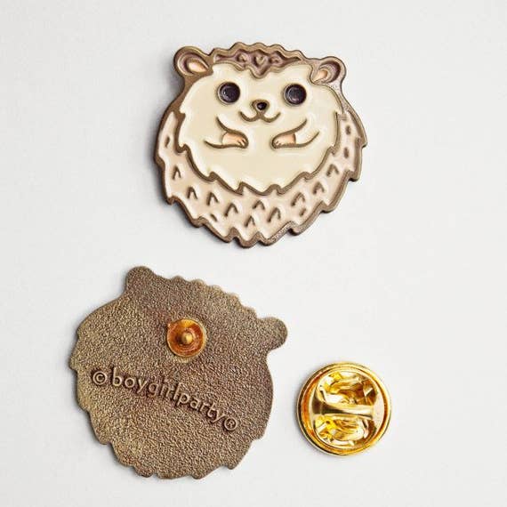 Hedgehog Enamel Pin