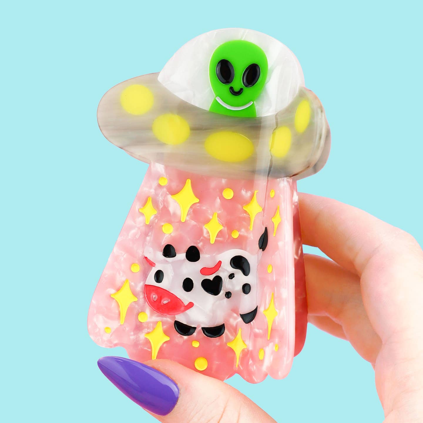 Alien Cow Abduction Hair Claw