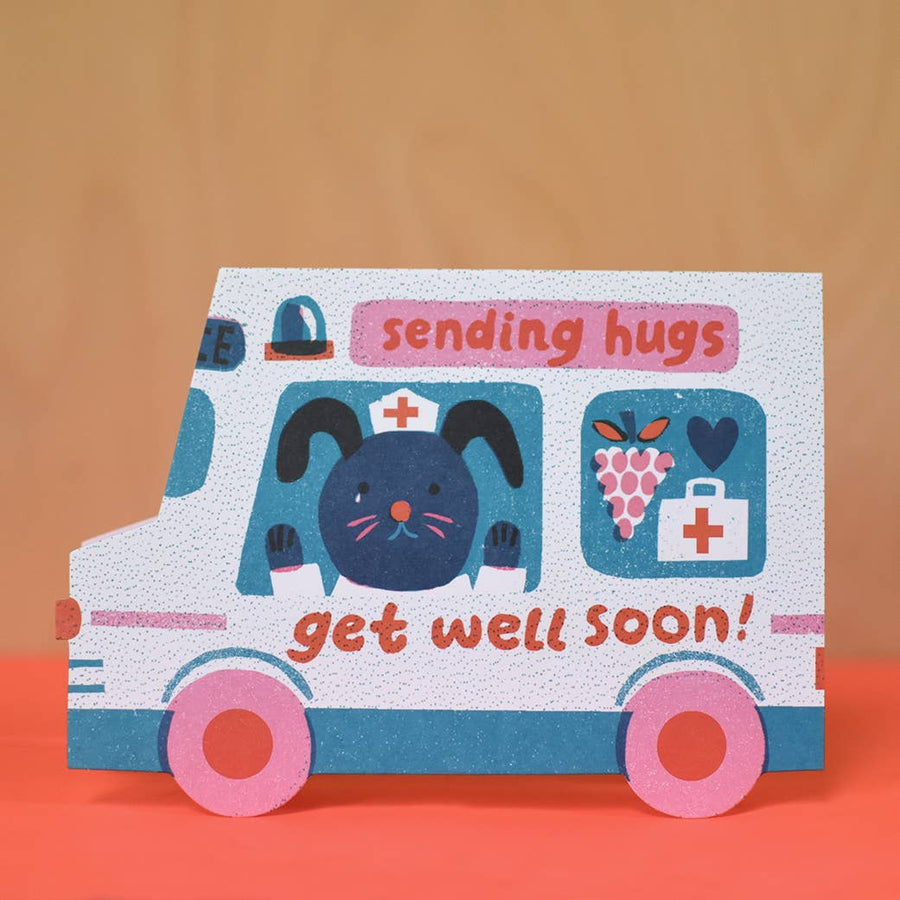 Get Well Soon Van Die Cut Card