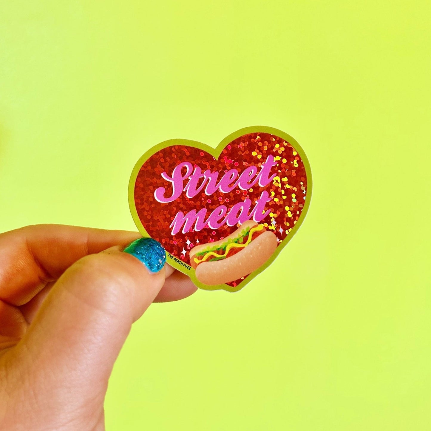 Street Meat Glitter Sticker