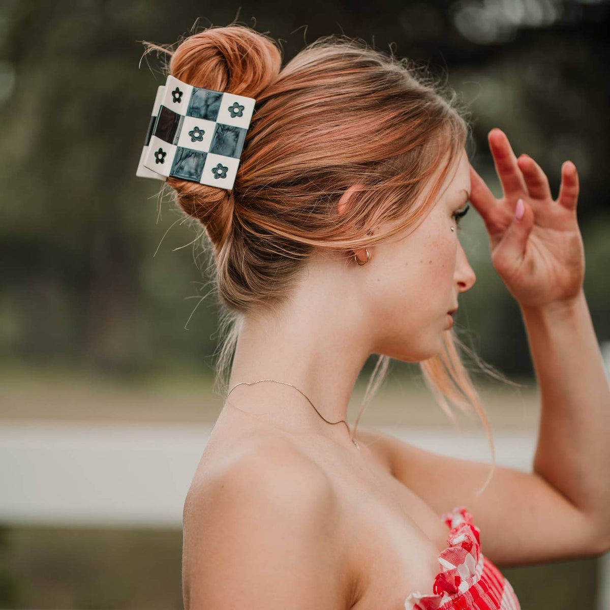 Daisy Patchwork Hair Claw