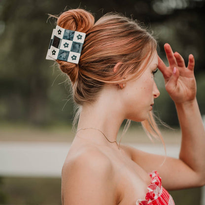 Daisy Patchwork Hair Claw