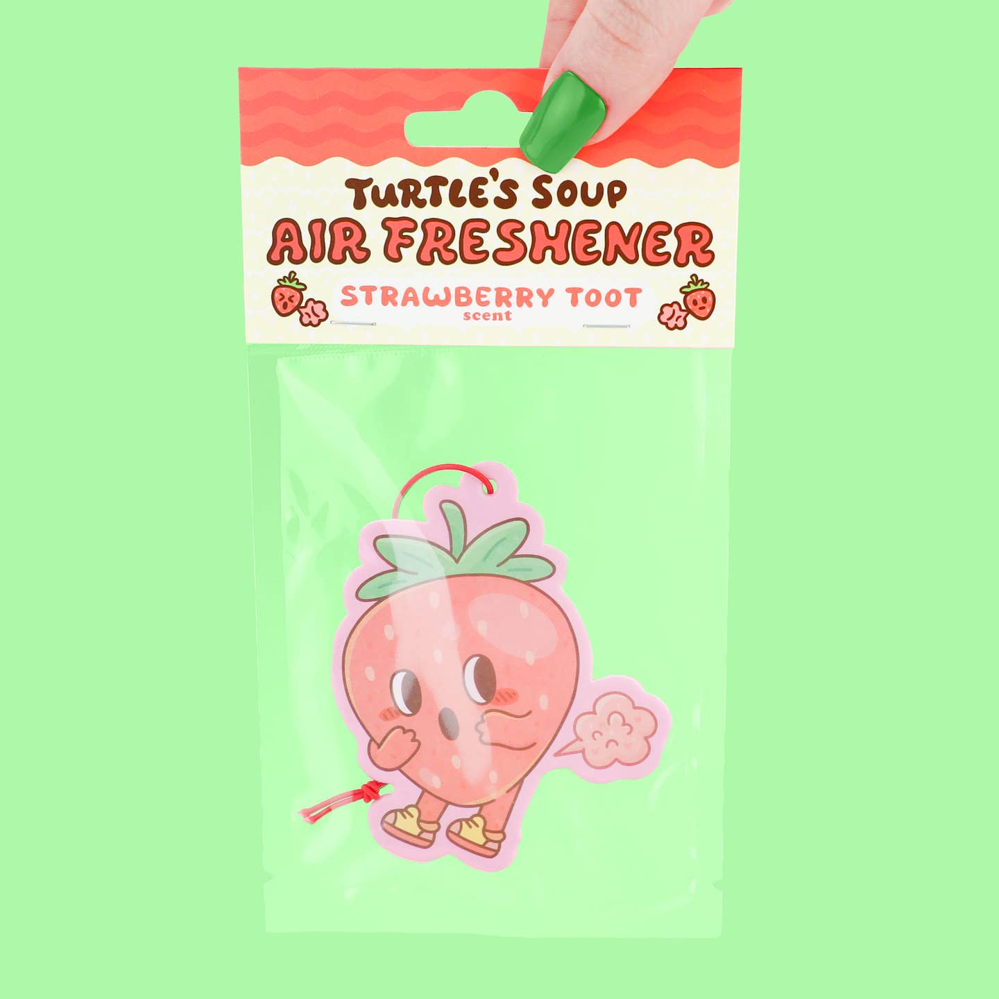 Strawberry Toot Funny Fruit Scented Car Air Freshener
