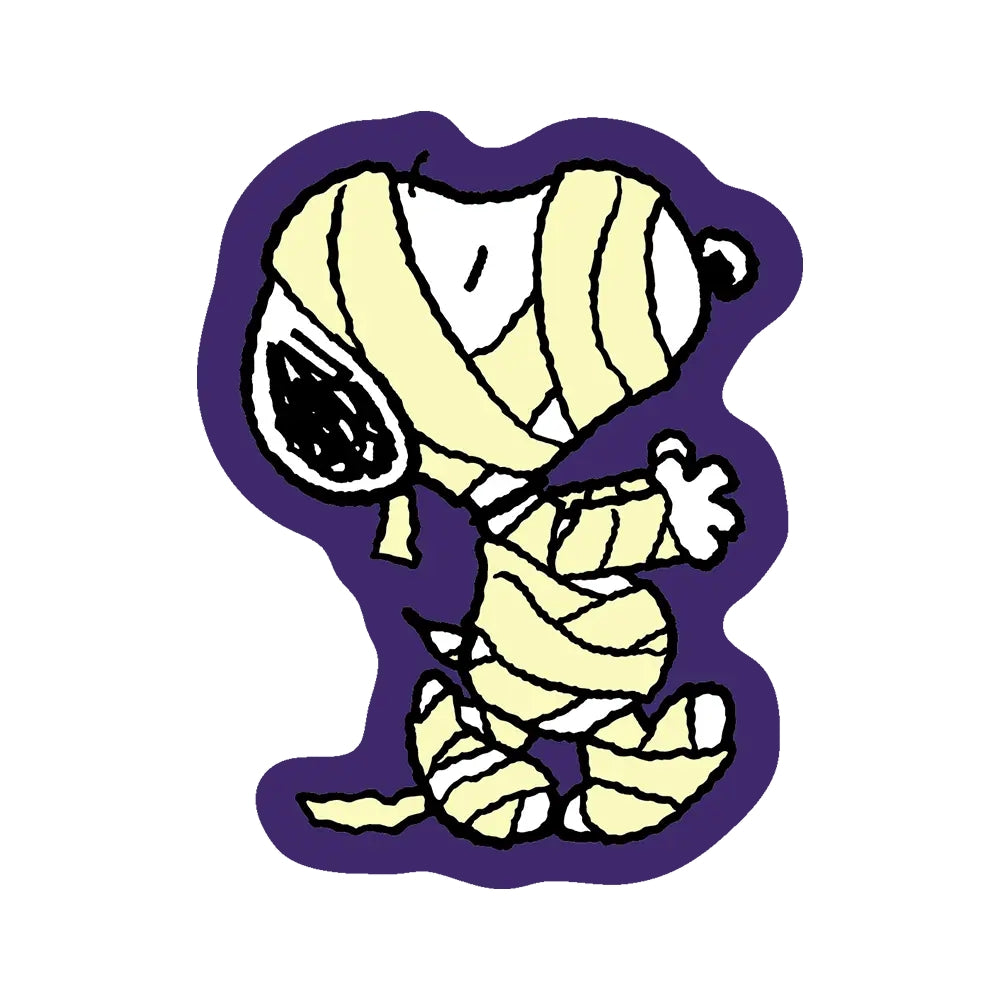 Glow in the Dark Mummy Die Cut Snoopy Sticker
