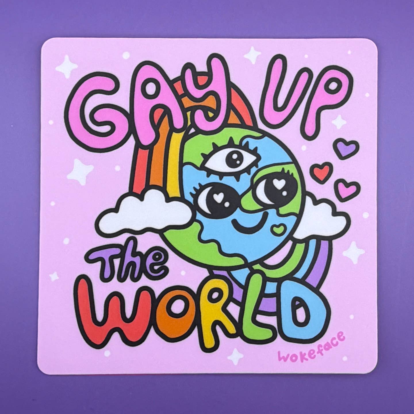 Gay Up The World Sticker