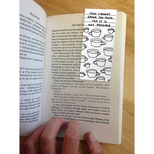 Too Much Tea Magnetic Bookmark - David Shrigley