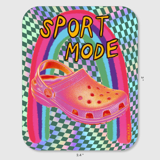 Sport Mode Holographic Sticker