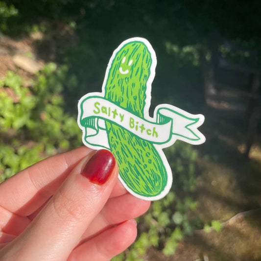 Salty Bitch Pickle Sticker