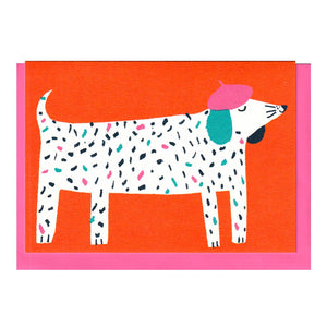 Dog In Hat Greeting Card