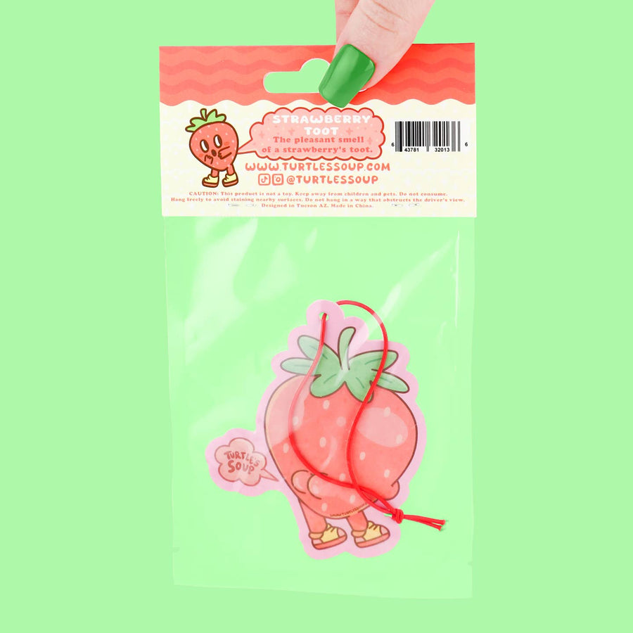 Strawberry Toot Funny Fruit Scented Car Air Freshener