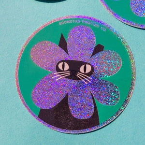 Rarest Bloom Cat - Sparkle Sticker