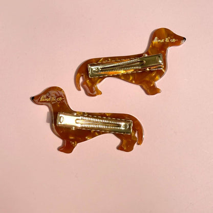 Dachshund Hair Clip Set