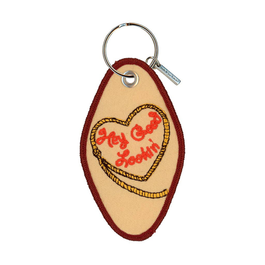 Hey Good Lookin' Embroidered Keychain