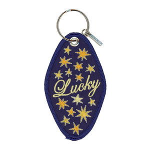 Lucky Star Embroidered Keychain