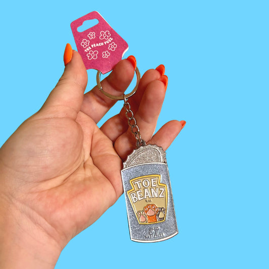 Toe Beanz Glitter Keychain