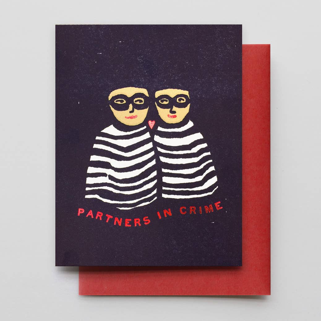 Partners In Crime - Foil Greeting Card