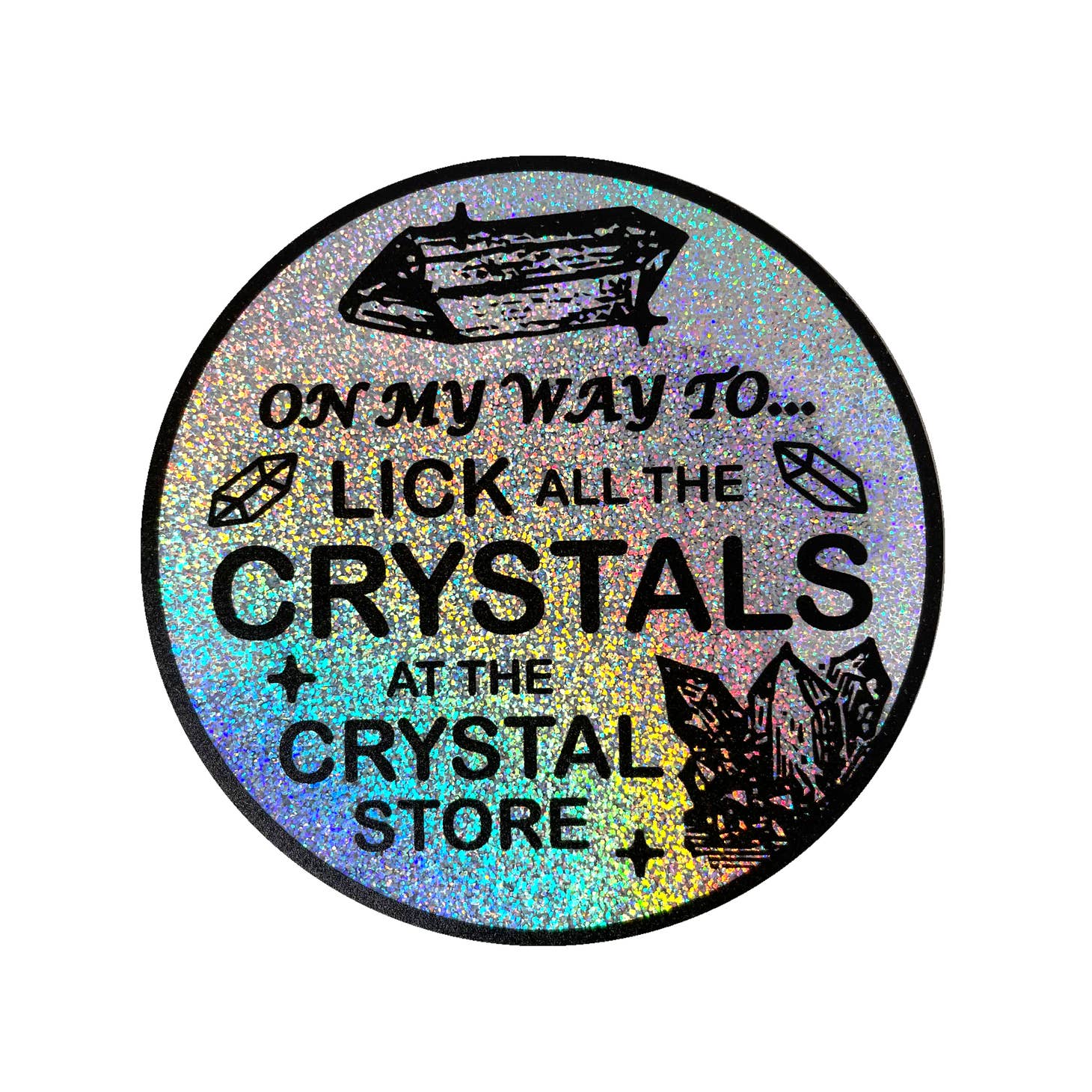Crystal Store Round Glitter Sticker – World Famous Original