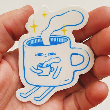 Sleepy Coffee Sticker
