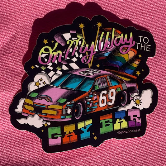 On my way to the Gay Bar - Sticker