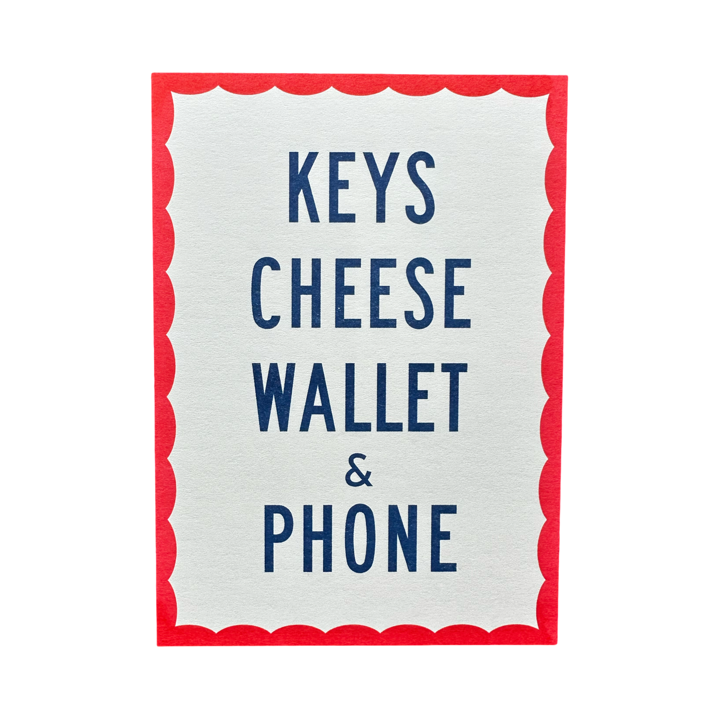 Keys Cheese Wallet & Phone Mini Riso Print